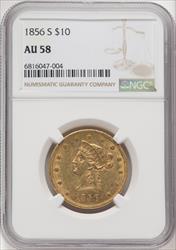 1856-S $10 Liberty Eagle NGC AU58 (770254032)