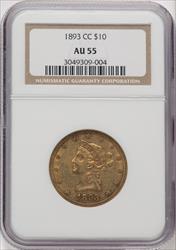 1893-CC $10 Liberty Eagle NGC AU55