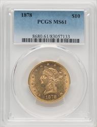 1878 $10 Liberty Eagle PCGS MS61 (770132002)