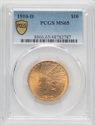 1910-D $10 Indian Eagle PCGS MS65 (769947042)