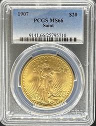 1907 $20 St Gaudens MS66 PCGS