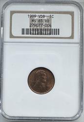 1909 VDB Lincoln Cent MS65RD NGC