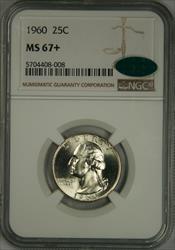 1960 Washington Quarter MS67+ NGC CAC