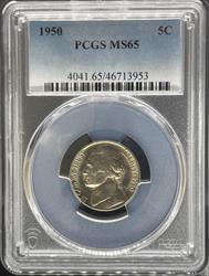 1950 Jefferson Nickel MS65 PCGS