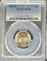 1945 Jefferson Nickel MS65 PCGS