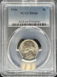 1946 Jefferson Nickel MS66 PCGS