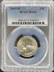 1949-D Washington Quarter MS65 PCGS