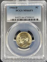 1944-D Jefferson Nickel MS66FS PCGS