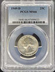 1949-D Washington Quarter MS66 PCGS