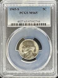 1945-S Jefferson Nickel MS65 PCGS