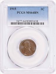 1915 Lincoln Cent MS64BN PCGS