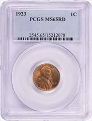 1923 Lincoln Cent MS65RD PCGS