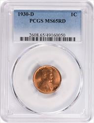 1930-D Lincoln Cent MS65RD PCGS