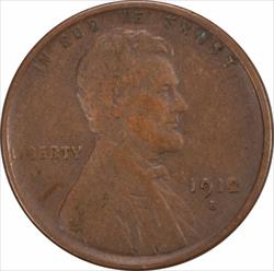 1912-S Lincoln Cent VF Uncertified