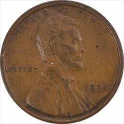 1921-P Lincoln Cent AU Uncertified