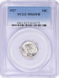 1927 Mercury Silver Dime MS65FB PCGS