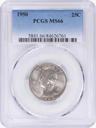 1950 Washington Silver Quarter MS66 PCGS