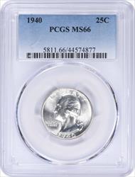 1940 Washington Silver Quarter MS66 PCGS