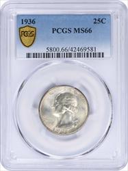 1936 Washington Silver Quarter MS66 PCGS