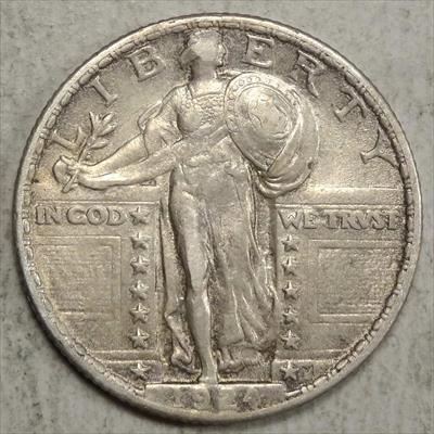 1924 Standing Liberty Quarter, Almost Uncirculated 