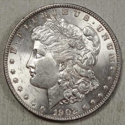 1902 Morgan Dollar, Choice Almost Uncirculated, Better Date