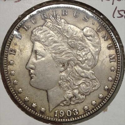 1903 Morgan Dollar, Better P Mint Date, Choice Almost Uncirculated