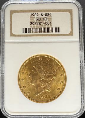 1904-S $20 Liberty MS63 NGC