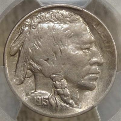 1913-S Type Two Buffalo Nickel, PCGS AU-55, Certified Key Date