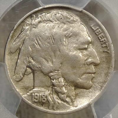 1918-D Buffalo Nickel, Choice Almost Uncirculated, Well Struck, PCGS Certified