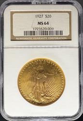 1927 $20 St Gaudens MS64 NGC