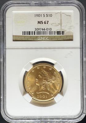 1901-S $10 Liberty MS67 NGC