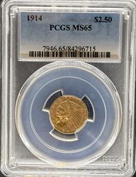 1914 $2.5 Indian MS65 PCGS