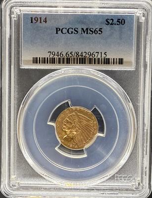 1914 $2.5 Indian MS65 PCGS