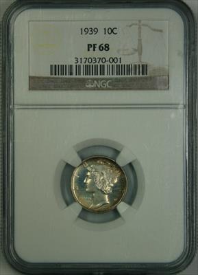 1939 Mercury Dime PF68 NGC