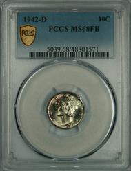 1942-D Mercury Dime MS68FB PCGS