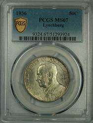 1936 50C Lynchburg MS67 PCGS