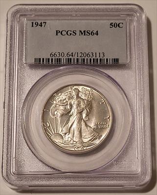 1947 Walking Liberty Half Dollar MS64 PCGS