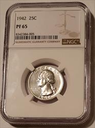 1942 Washington Quarter PF65 NGC Low Proof Mintage