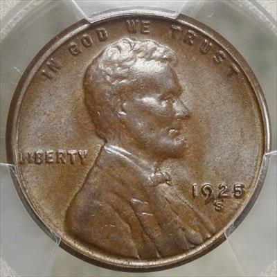 1925-S Lincoln Cent, Choice Uncirculated, PCGS MS-62BN, Flashy Brown Unc