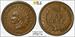 1872 Indian Cent, Snow-5a, Repunched Date, RPD, Almost Uncirculated PCGS AU-50