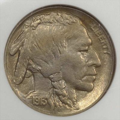 1913-S Type Two Buffalo Nickel, ANACS MS-60, Certified Key Date