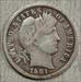 1901-S Barber Dime, Semi Key Date, PCGS Fine-12