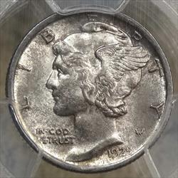 1925 Mercury Dime, Choice Uncirculated PCGS MS-63FB