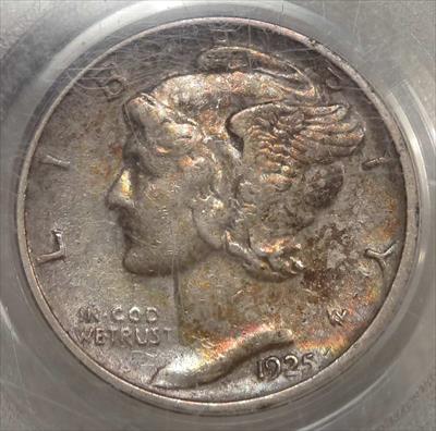 1925-S Mercury Dime, PCGS XF-40, Some Nice Color