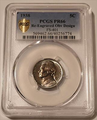 1938 Jefferson Nickel Re-Engraved Obverse Design FS-401 Proof PR66 PCGS GSH
