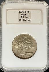 1935 50C Connecticut MS64 NGC