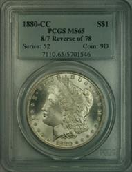 1880-CC Reverse of 78 8/7 Morgan Dollar MS65 PCGS