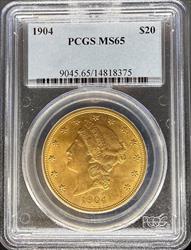1904 $20 Liberty MS65 PCGS