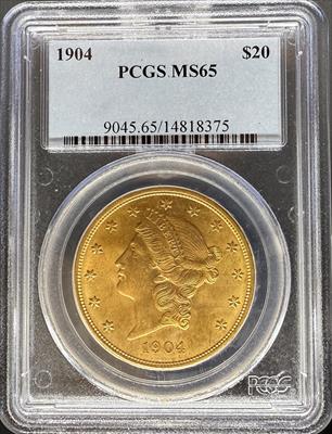 1904 $20 Liberty MS65 PCGS