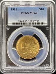 1911 $10 Indian MS62 PGCS